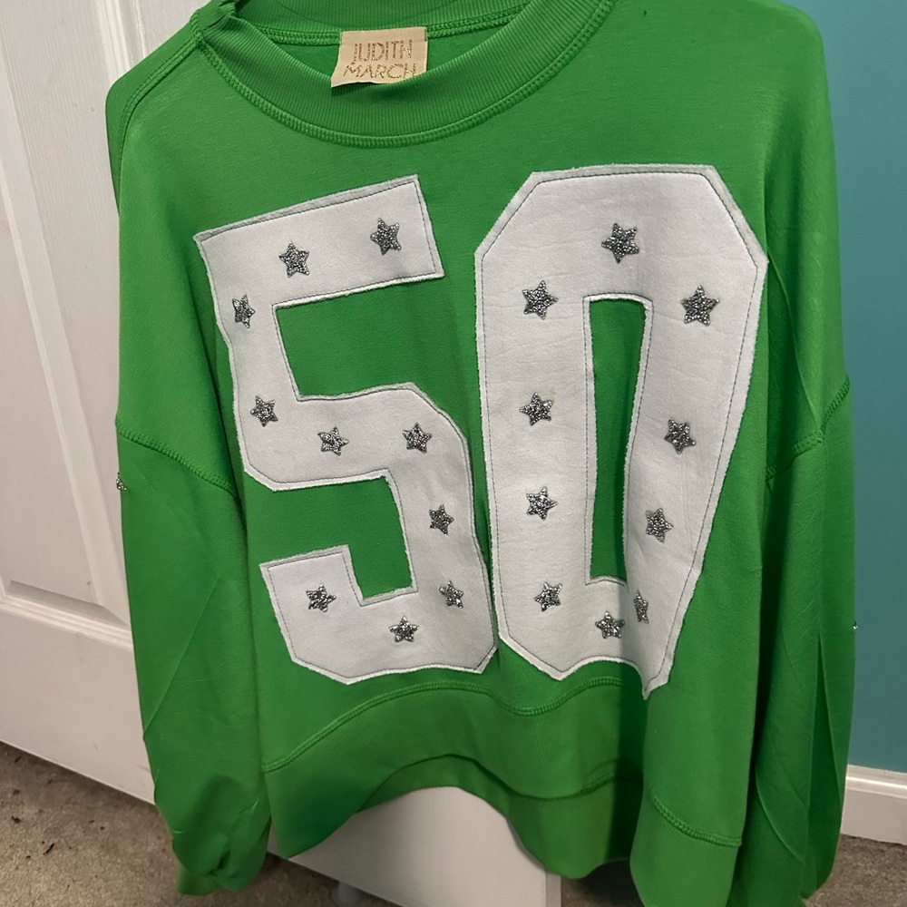 Green Judith March Sweatshirt with 50 Design